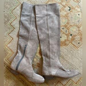Free People Over the Knee Boots. Size 37. Taupe